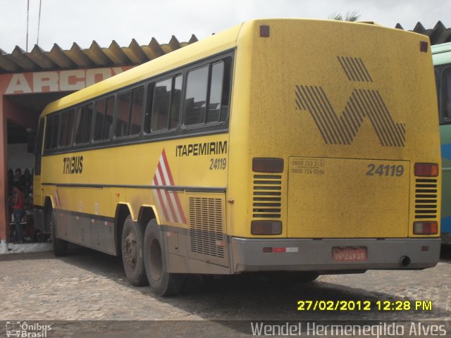 Viação Itapemirim 24119 na cidade de Floriano, Piauí, Brasil, por Wendel Hermenegildo Alves. Número da foto: #906602.