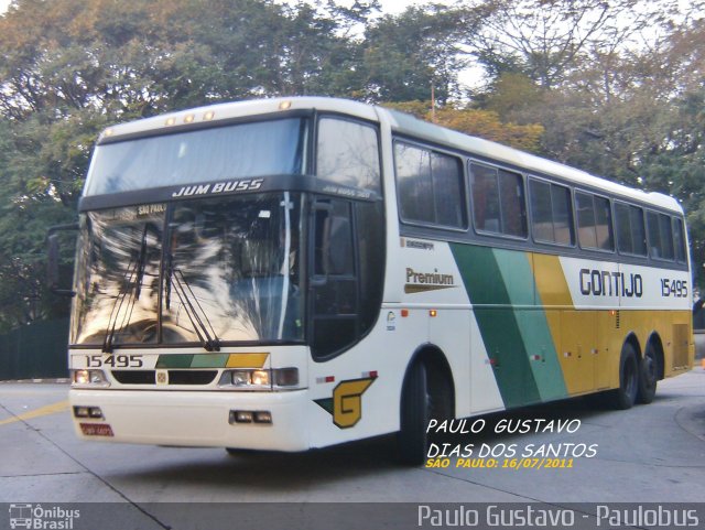 Empresa Gontijo de Transportes 15495 na cidade de São Paulo, São Paulo, Brasil, por Paulo Gustavo. ID da foto: 909059.