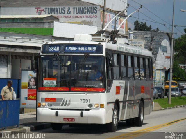 Metra - Sistema Metropolitano de Transporte 7091 na cidade de Santo André, São Paulo, Brasil, por Daniel Nascimento  Trindade. ID da foto: 910999.