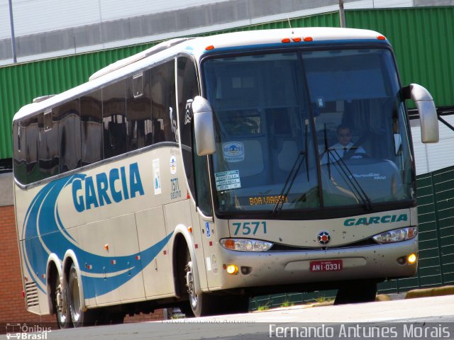 Viação Garcia 7571 na cidade de São Paulo, São Paulo, Brasil, por Fernando Antunes. ID da foto: 911091.