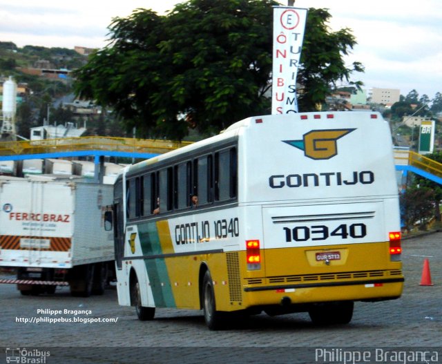 Empresa Gontijo de Transportes 10340 na cidade de João Monlevade, Minas Gerais, Brasil, por Philippe Almeida. ID da foto: 912667.