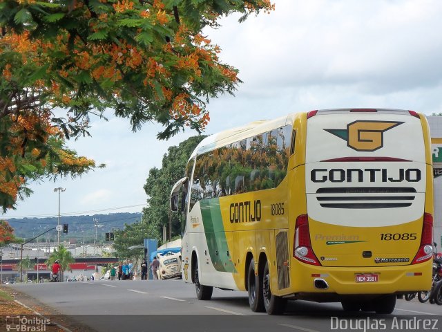 Empresa Gontijo de Transportes 18085 na cidade de Goiânia, Goiás, Brasil, por Douglas Andrez. Número da foto: #914850.