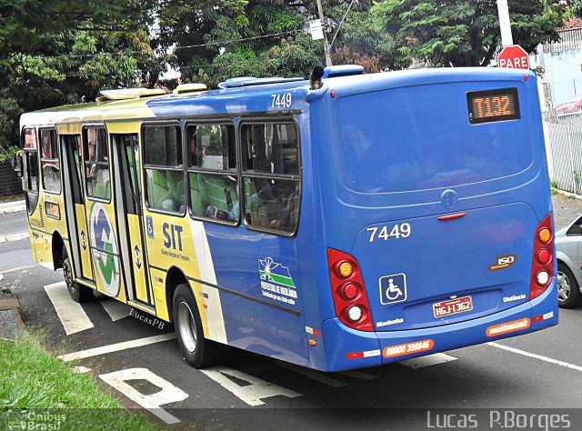 Autotrans Transportes Urbanos e Rodoviários 7449 na cidade de Uberlândia, Minas Gerais, Brasil, por Lucas Borges . Número da foto: #915640.