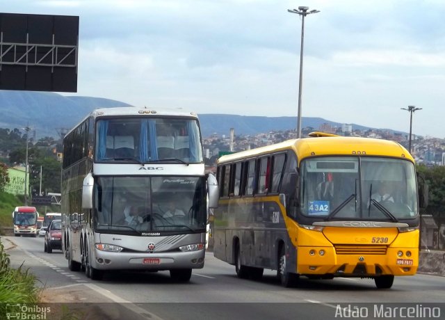 Viação Santa Edwiges 5230 na cidade de Belo Horizonte, Minas Gerais, Brasil, por Adão Raimundo Marcelino. ID da foto: 918146.