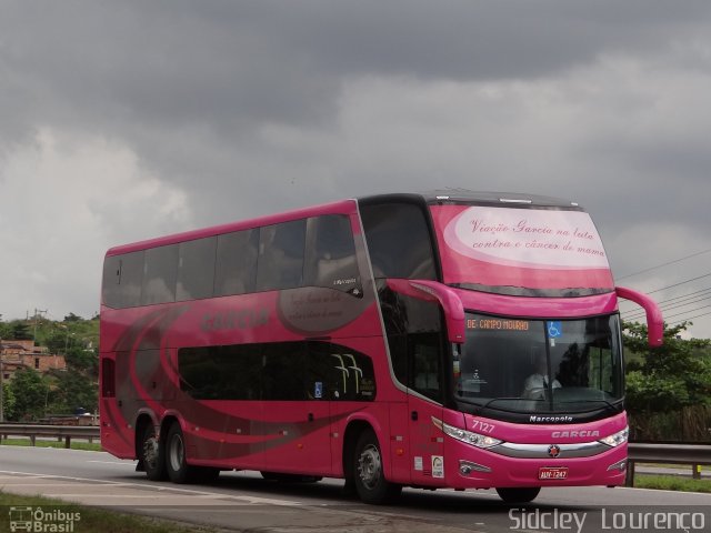 Viação Garcia 7127 na cidade de Queimados, Rio de Janeiro, Brasil, por Sidcley Lourenço. Número da foto: #916766.