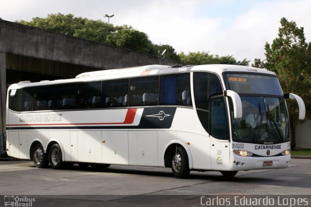 Auto Viação Catarinense 2420 na cidade de Curitiba, Paraná, Brasil, por Carlos Eduardo Lopes. ID da foto: 918090.