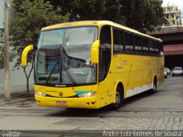 Viação Itapemirim 8517 na cidade de Rio de Janeiro, Rio de Janeiro, Brasil, por André Luiz Gomes de Souza. ID da foto: 920437.