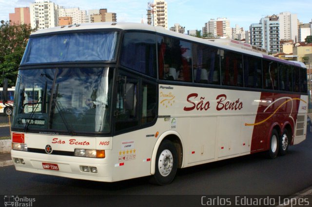 Viação São Bento Ribeirão Preto 1405 na cidade de Ribeirão Preto, São Paulo, Brasil, por Carlos Eduardo Lopes. Número da foto: #918614.