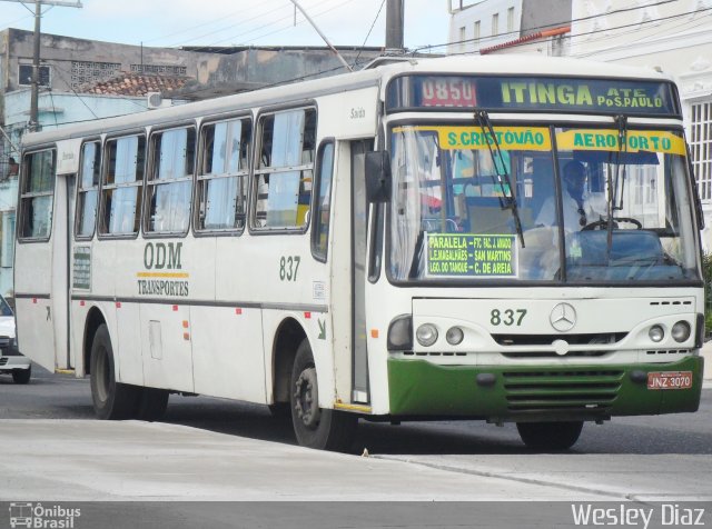 ODM Transportes 837 na cidade de Salvador, Bahia, Brasil, por Wesley Diaz. Número da foto: #920006.