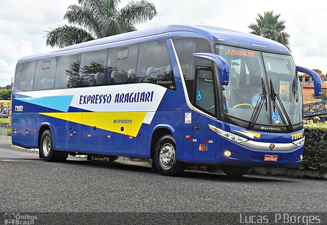 Expresso Araguari 72102 na cidade de Uberlândia, Minas Gerais, Brasil, por Lucas Borges . ID da foto: 921389.