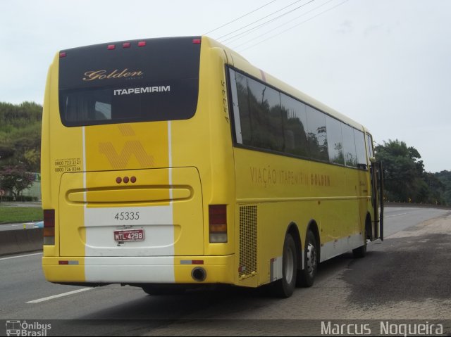 Viação Itapemirim 45335 na cidade de Barra Mansa, Rio de Janeiro, Brasil, por Marcus Nogueira . Número da foto: #886023.
