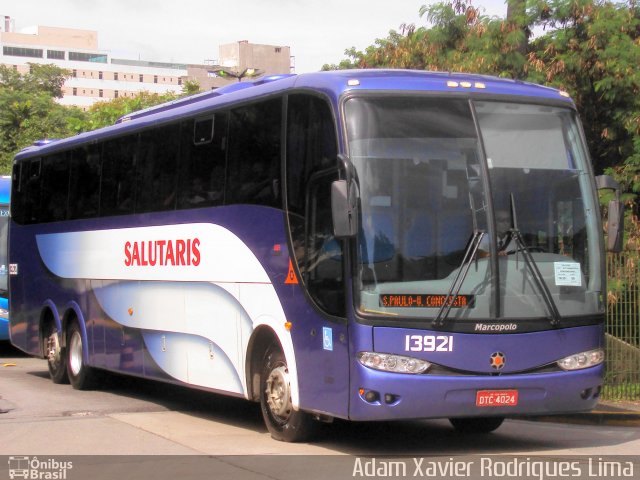 Viação Salutaris e Turismo 13921 na cidade de São Paulo, São Paulo, Brasil, por Adam Xavier Rodrigues Lima. ID da foto: 923554.