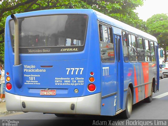 Viação Piracicabana 7777 na cidade de Santos, São Paulo, Brasil, por Adam Xavier Rodrigues Lima. Número da foto: #923535.