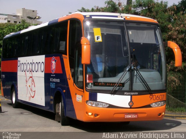Viação Piracicabana 90607 na cidade de São Paulo, São Paulo, Brasil, por Adam Xavier Rodrigues Lima. Número da foto: #923426.