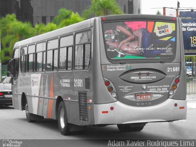 Viação Osasco 21.681 na cidade de São Paulo, São Paulo, Brasil, por Adam Xavier Rodrigues Lima. Número da foto: #925765.
