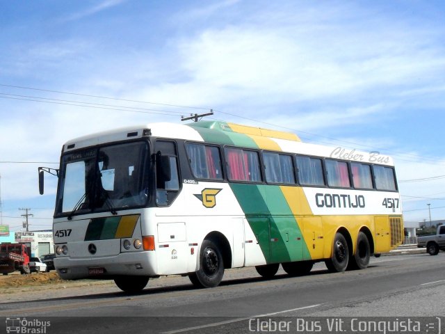 Empresa Gontijo de Transportes 4517 na cidade de Vitória da Conquista, Bahia, Brasil, por Cleber Bus. ID da foto: 925285.