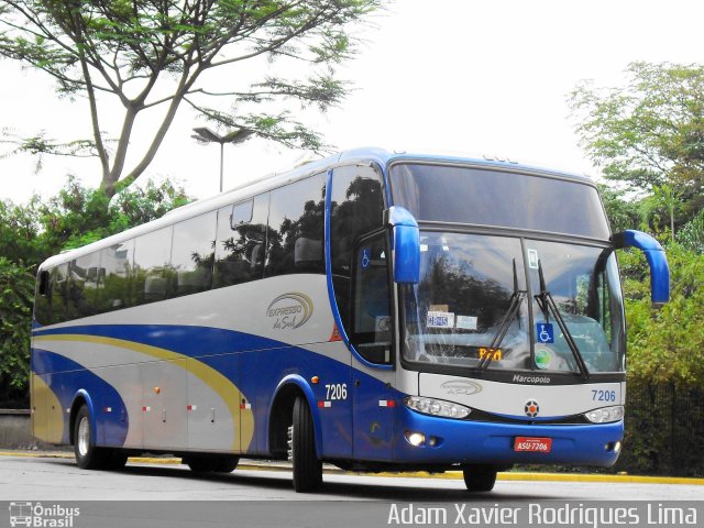 Expresso do Sul 7206 na cidade de São Paulo, São Paulo, Brasil, por Adam Xavier Rodrigues Lima. Número da foto: #927173.