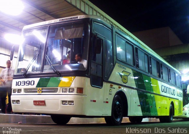 Empresa Gontijo de Transportes 10390 na cidade de Belo Horizonte, Minas Gerais, Brasil, por Kleisson  dos Santos. ID da foto: 929535.