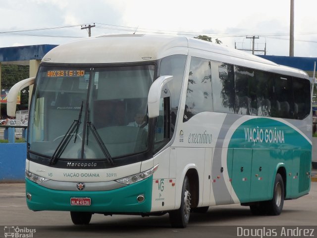 Viação Goiânia 30911 na cidade de Goiânia, Goiás, Brasil, por Douglas Andrez. ID da foto: 929622.