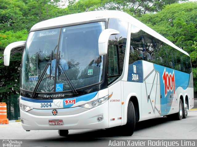 Auto Viação 1001 3004 na cidade de São Paulo, São Paulo, Brasil, por Adam Xavier Rodrigues Lima. Número da foto: #931099.