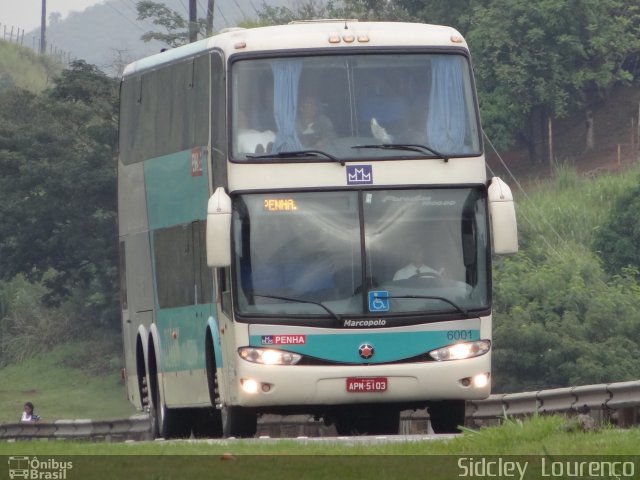 Empresa de Ônibus Nossa Senhora da Penha 6001 na cidade de Queimados, Rio de Janeiro, Brasil, por Sidcley Lourenço. ID da foto: 931972.