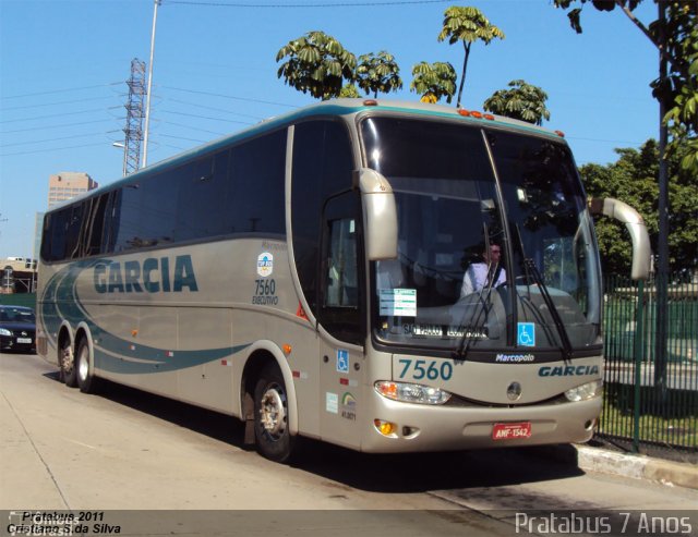 Viação Garcia 7560 na cidade de São Paulo, São Paulo, Brasil, por Cristiano Soares da Silva. Número da foto: #930664.