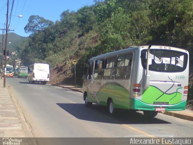 Turin Transportes 3160 na cidade de Ouro Preto, Minas Gerais, Brasil, por Alexandre Eustáquio. Número da foto: #930569.