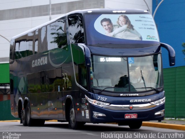 Viação Garcia 7157 na cidade de São Paulo, São Paulo, Brasil, por Rodrigo S. G Busólogo do Brasil. Número da foto: #931978.