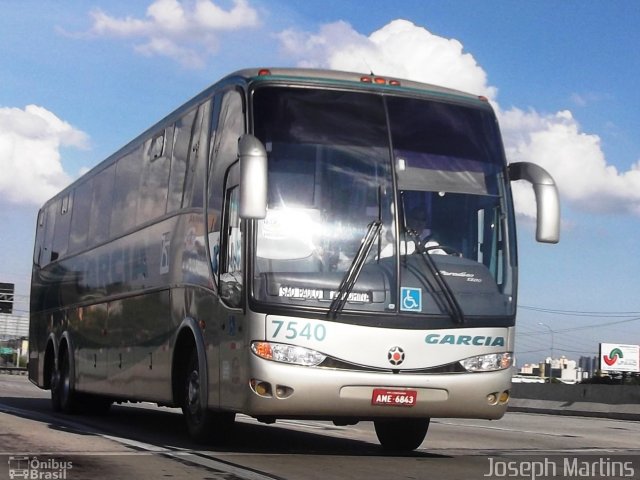Viação Garcia 7540 na cidade de Osasco, São Paulo, Brasil, por Joseph Martins. Número da foto: #933875.