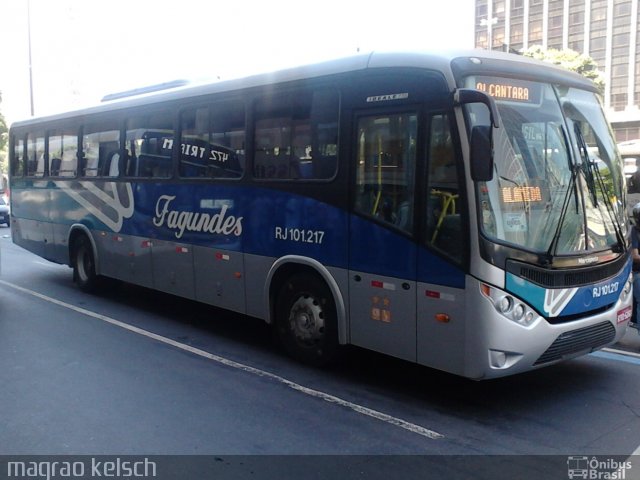 Auto Ônibus Fagundes RJ 101.217 na cidade de Rio de Janeiro, Rio de Janeiro, Brasil, por Francisco  Kelsch. Número da foto: #932430.