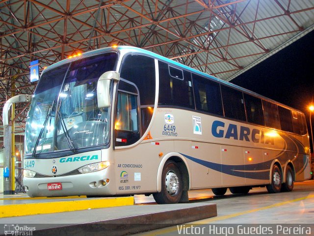 Viação Garcia 6449 na cidade de Maringá, Paraná, Brasil, por Victor Hugo Guedes Pereira. Número da foto: #937006.