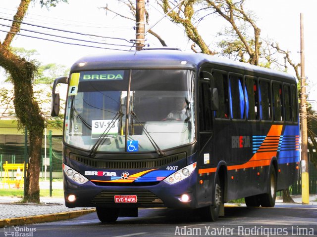 Breda Transportes e Serviços 4007 na cidade de Cubatão, São Paulo, Brasil, por Adam Xavier Rodrigues Lima. ID da foto: 939426.