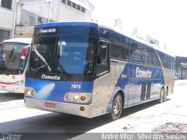 Viação Cometa 7673 na cidade de Rio de Janeiro, Rio de Janeiro, Brasil, por André Vitor  Silva dos Santos. ID da foto: 888425.