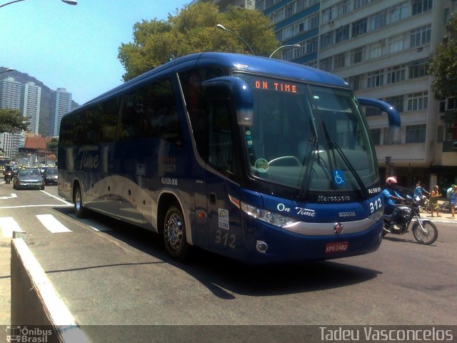 OnTime Transportadora Turística 312 na cidade de Rio de Janeiro, Rio de Janeiro, Brasil, por Tadeu Vasconcelos. ID da foto: 942847.