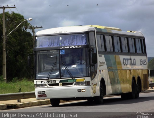 Empresa Gontijo de Transportes 15495 na cidade de Vitória da Conquista, Bahia, Brasil, por Felipe Pessoa de Albuquerque. ID da foto: 943108.