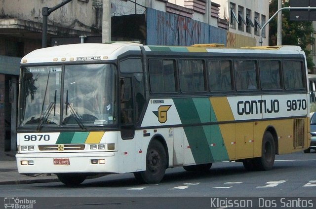 Empresa Gontijo de Transportes 9870 na cidade de Belo Horizonte, Minas Gerais, Brasil, por Kleisson  dos Santos. ID da foto: 944447.