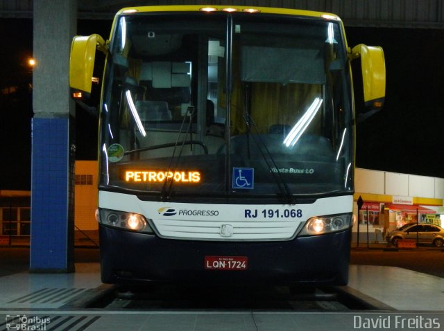 Viação Progresso RJ 191.068 na cidade de Petrópolis, Rio de Janeiro, Brasil, por David Freitas. Número da foto: #944127.
