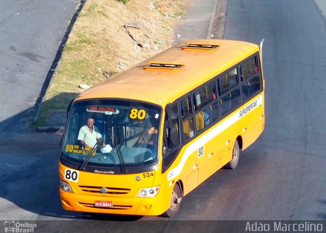Transporte Suplementar de Belo Horizonte 524 na cidade de Belo Horizonte, Minas Gerais, Brasil, por Adão Raimundo Marcelino. Número da foto: #945594.