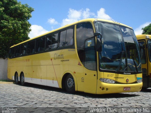 Viação Itapemirim 8107 na cidade de Ipatinga, Minas Gerais, Brasil, por Welder Dias. Número da foto: #945405.