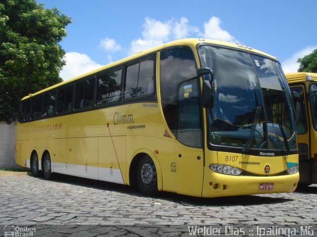 Viação Itapemirim 8107 na cidade de Ipatinga, Minas Gerais, Brasil, por Welder Dias. ID da foto: 945405.