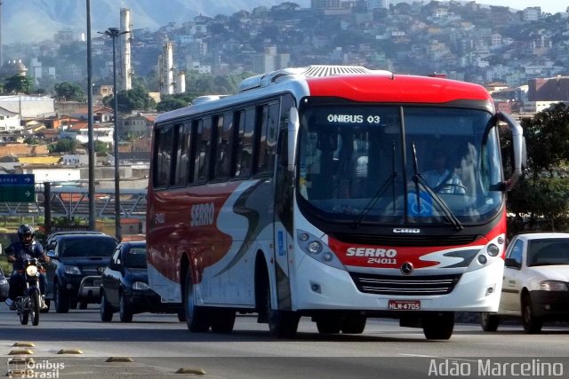 Viação Serro 24011 na cidade de Belo Horizonte, Minas Gerais, Brasil, por Adão Raimundo Marcelino. Número da foto: #893880.