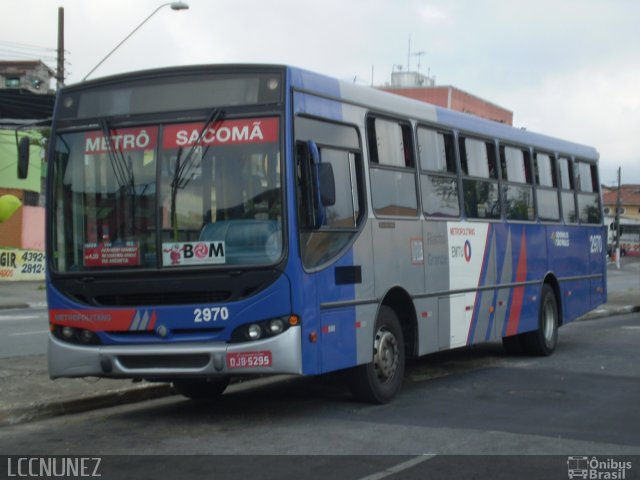 Viação Riacho Grande 2970 na cidade de São Bernardo do Campo, São Paulo, Brasil, por Luis Nunez. Número da foto: #894120.