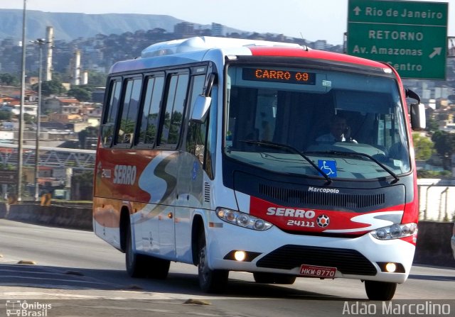 Viação Serro 24111 na cidade de Belo Horizonte, Minas Gerais, Brasil, por Adão Raimundo Marcelino. ID da foto: 893891.