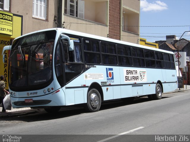 Empresa de Transportes Santa Silvana 41012 na cidade de Pelotas, Rio Grande do Sul, Brasil, por Herbert Zils. Número da foto: #895264.