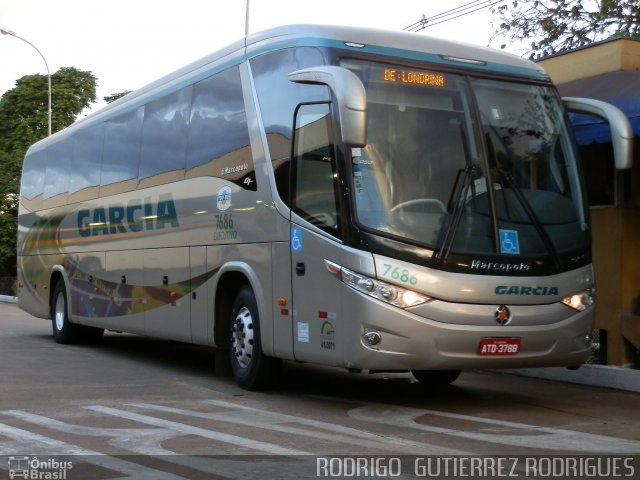Viação Garcia 7686 na cidade de Maringá, Paraná, Brasil, por Rodrigo  Gutierrez Rodrigues. Número da foto: #897821.