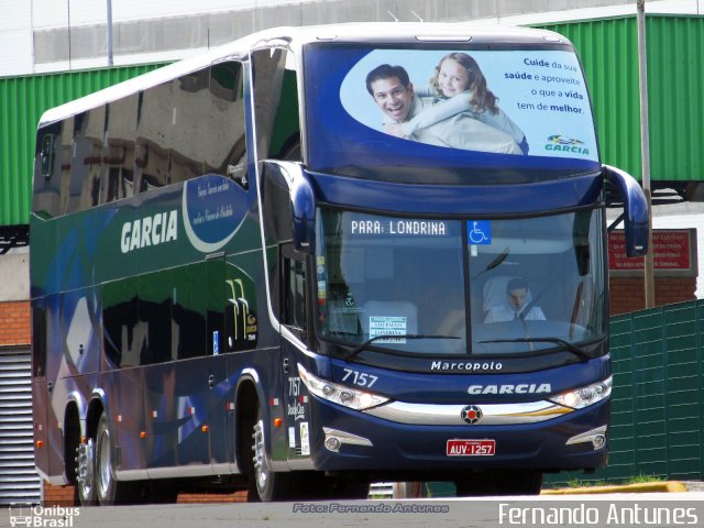 Viação Garcia 7157 na cidade de São Paulo, São Paulo, Brasil, por Fernando Antunes. Número da foto: #899099.