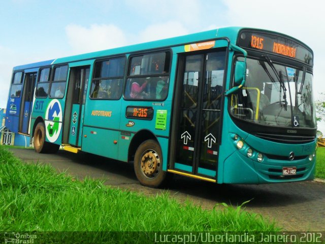 Autotrans Transportes Urbanos e Rodoviários 7480 na cidade de Uberlândia, Minas Gerais, Brasil, por Lucas Borges . ID da foto: 899848.