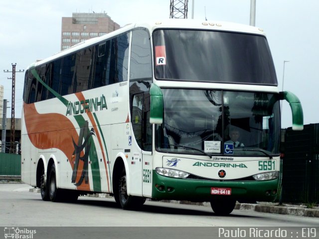 Empresa de Transportes Andorinha 5691 na cidade de São Paulo, São Paulo, Brasil, por Paulo Ricardo. Número da foto: #947082.