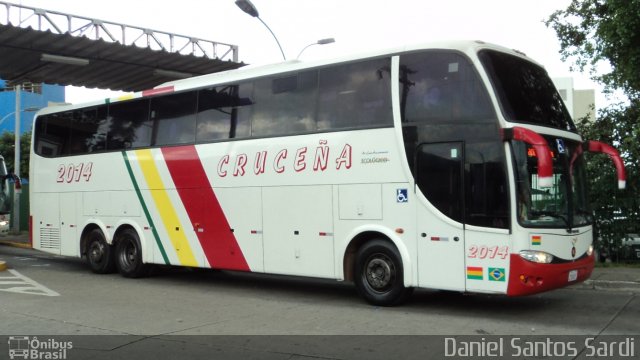 Autobuses Cruceña 2014 na cidade de São Paulo, São Paulo, Brasil, por Daniel Santos Sardi. Número da foto: #947089.