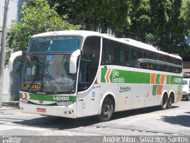 Cia. São Geraldo de Viação 14280 na cidade de Rio de Janeiro, Rio de Janeiro, Brasil, por André Vitor  Silva dos Santos. ID da foto: 946595.